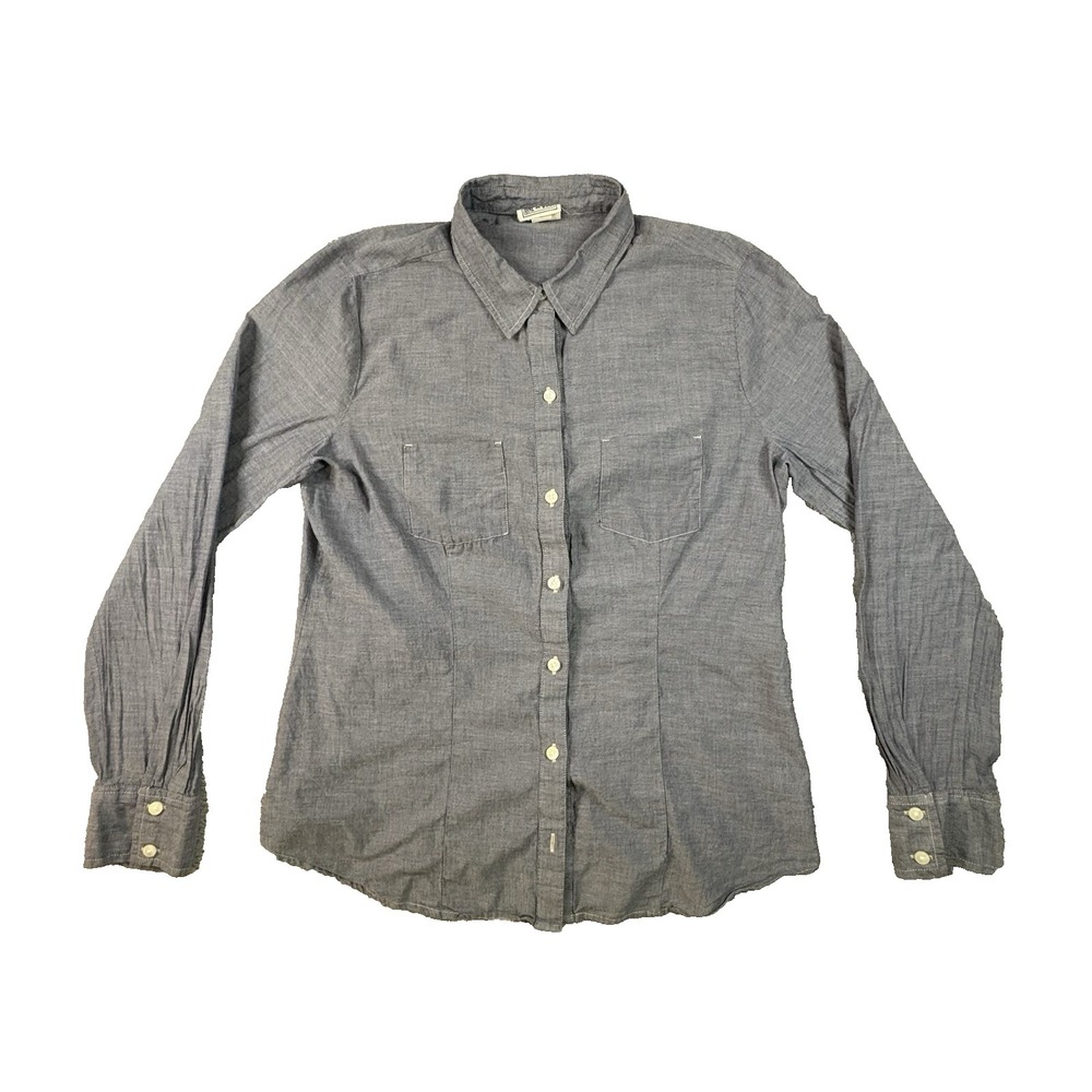 Converse One Star‎ Women's XL Gray Chambray Button Up LS Shirt SEE DESCRIPTION